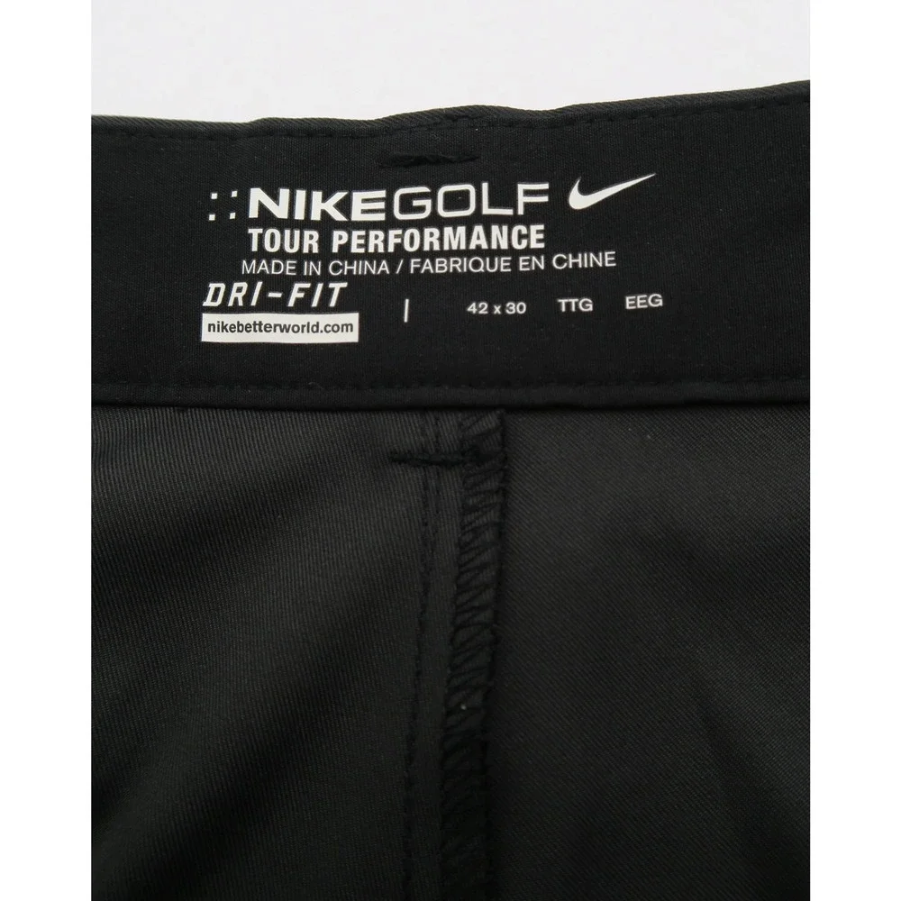 Nike Golf Tour Performance Dri-FIT Pants Mens 42x30 Black Stretch Trousers